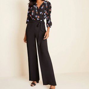 NWT Ann Taylor Women's Size 8 Black Poppy Wide-Leg